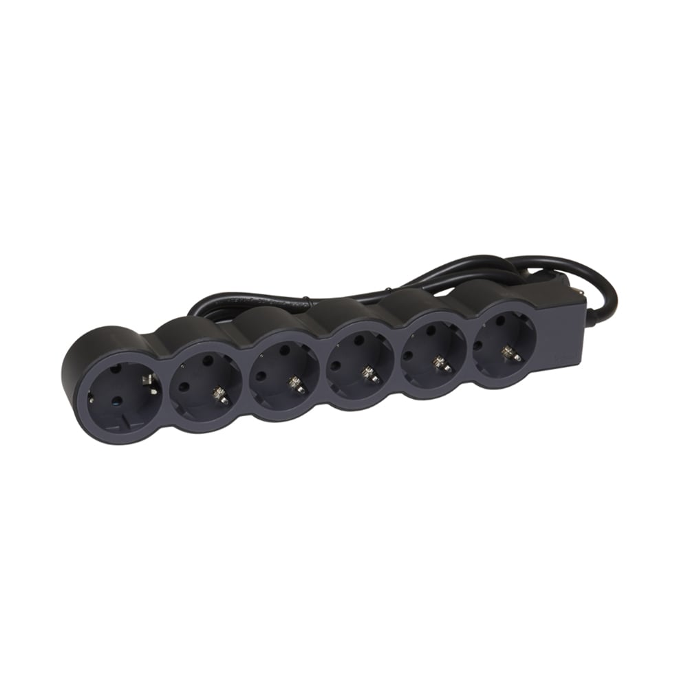 Power strip Legrand Standard, 6 sockets, 1.5 m cable, black