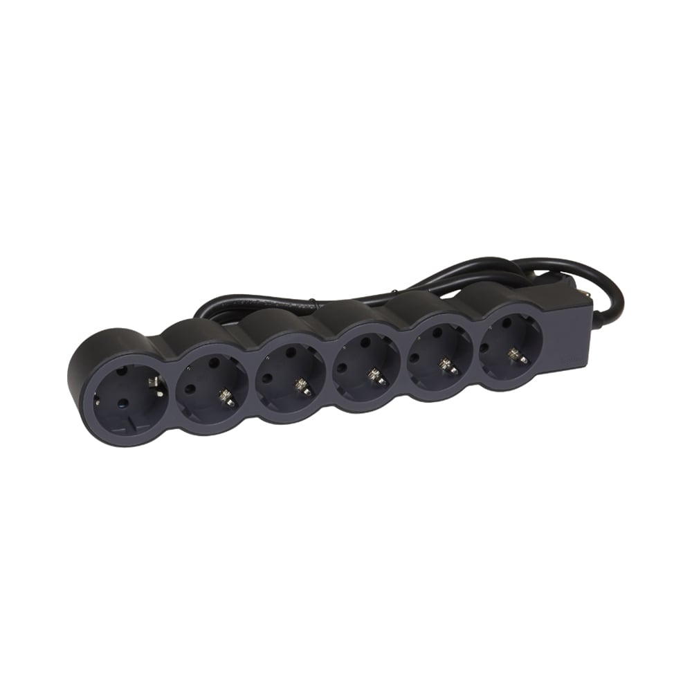 Power strip Legrand Standard, 6 sockets, 3 m cable, black