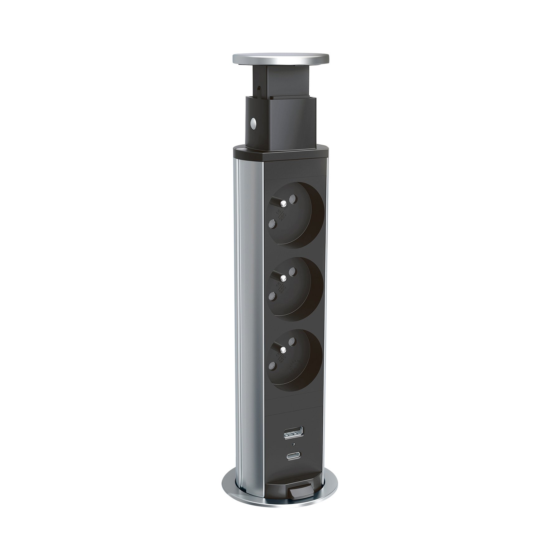 Furniture column Legrand Incara Tower 60, 4x2P+E, black