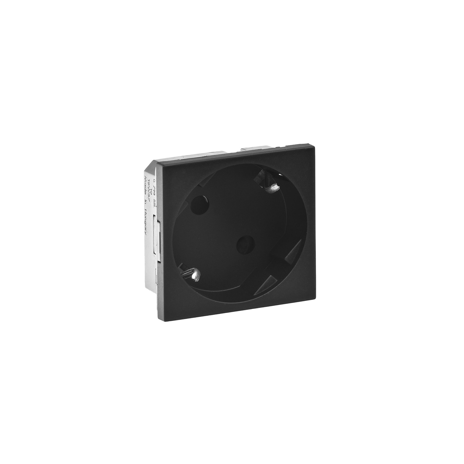 Contact Legrand Mosaic, shuco, 2P+E, 1 socket, black