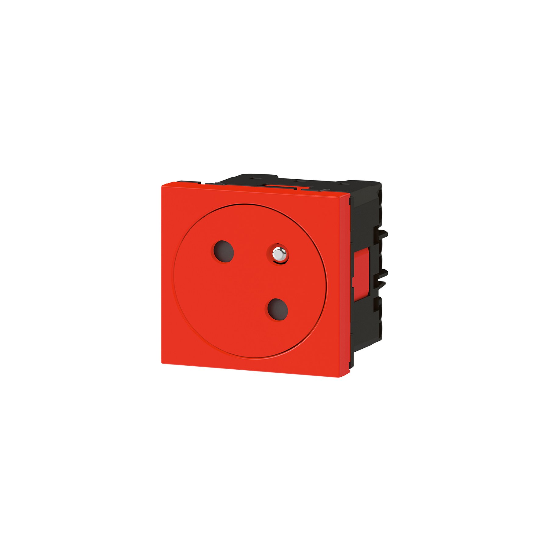 Contact Legrand Mosaic, shuco, 2P+T, 1 socket, red