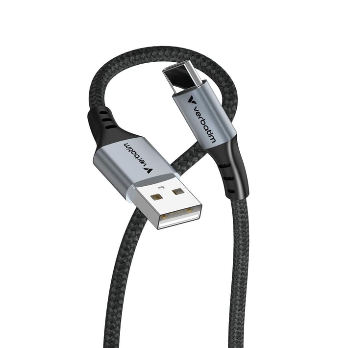 Кабел Verbatim Sync & Charge, USB Type-A към USB Type-C, 18 W, 120 cm