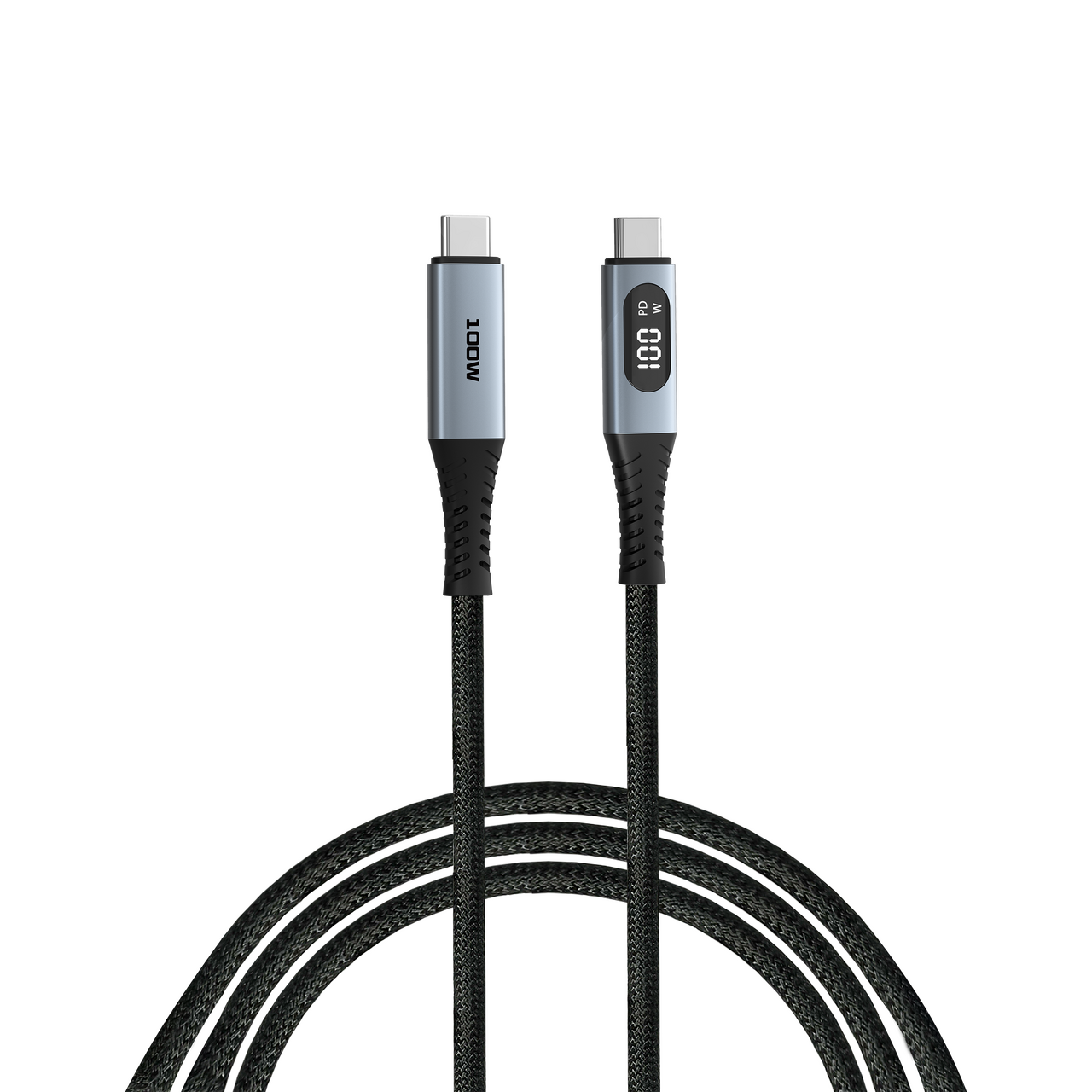Cable Verbatim Sync & Charge, USB Type-C to USB Type-C, with display, 100 W, 120 cm