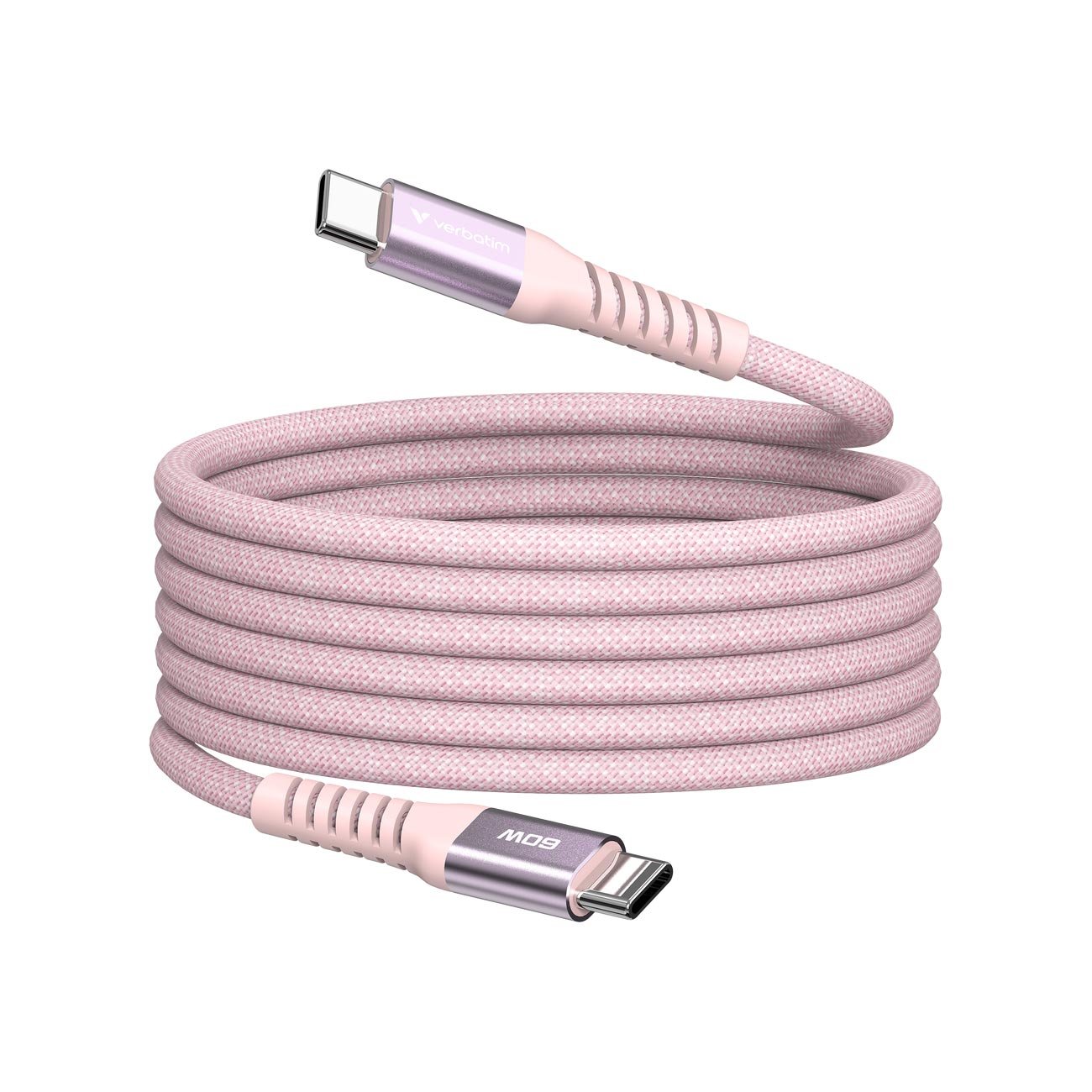 Cable Verbatim Sync & Charge, magnetic, USB Type-C to USB Type-C, 60 W, 120 cm, pink