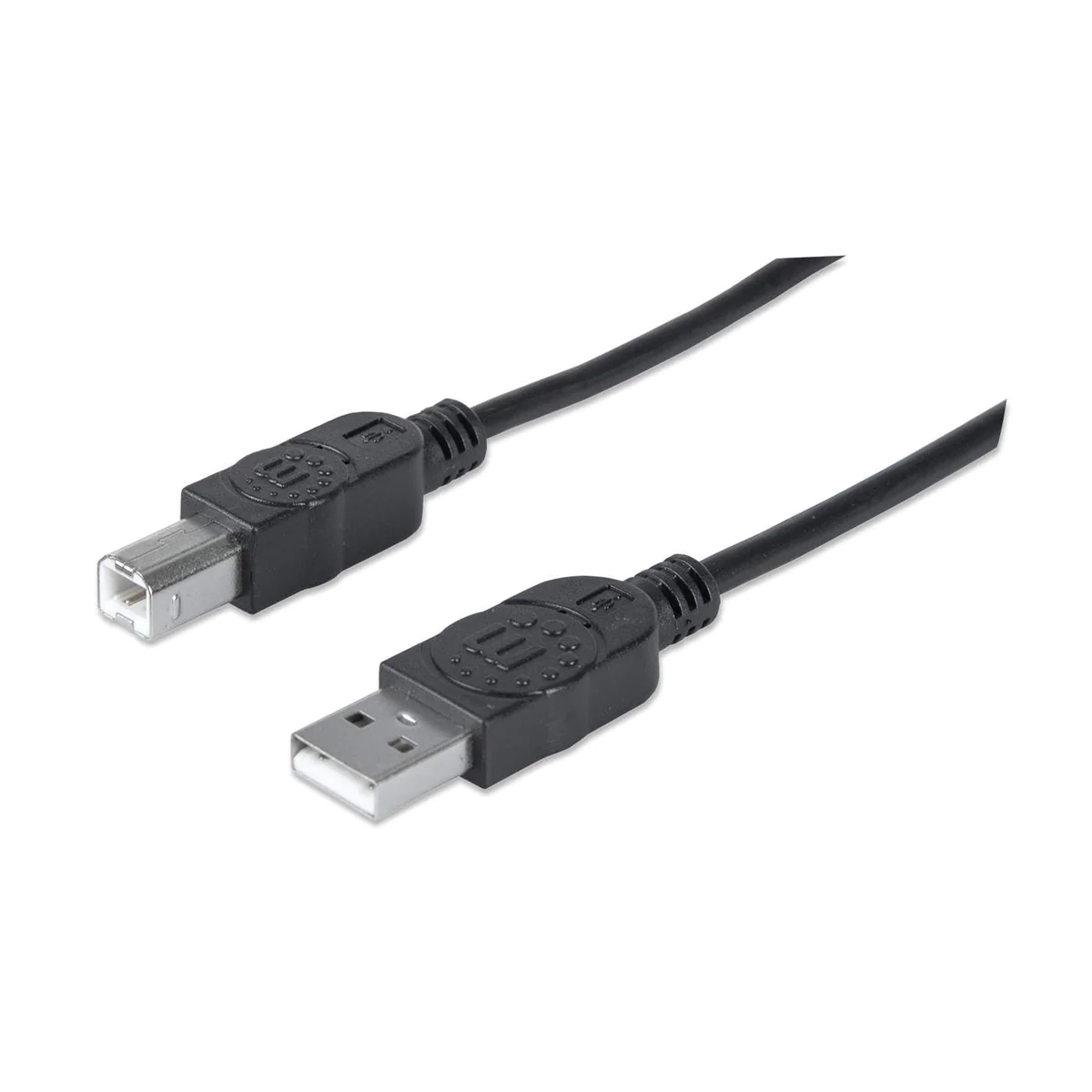 Cable Manhattan, USB 2.0 A Male/USB 2.0 B Male, Hi-Speed, 5 m, USB Type-A, USB Type-B, black