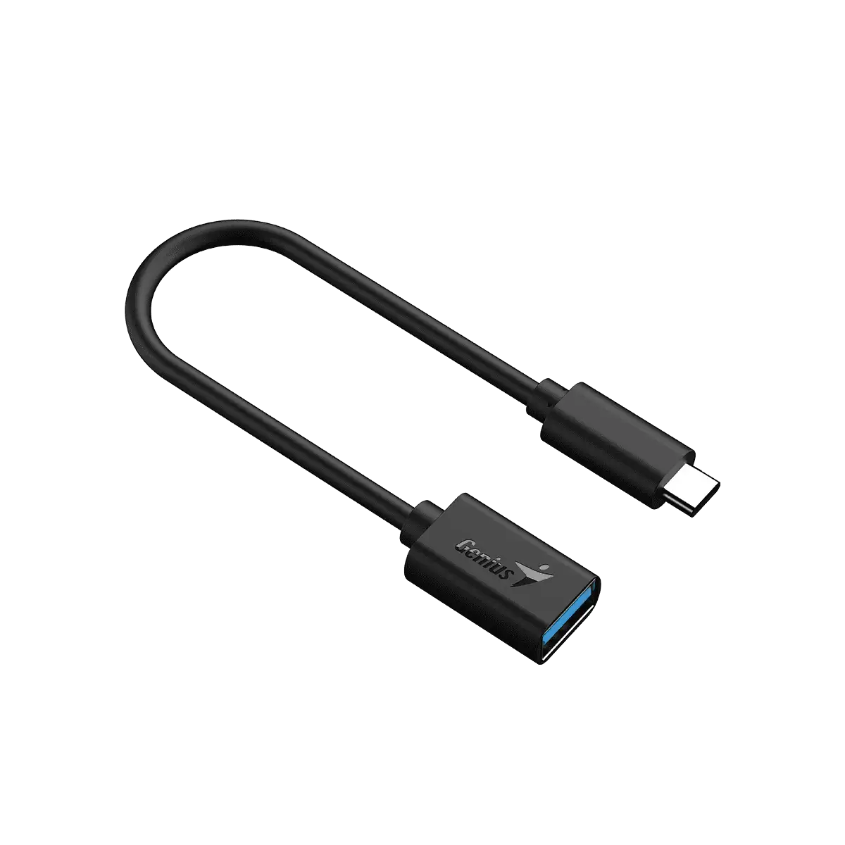 Adapter Genius ACC-C2AC, with cable, USB Type-A to USB Type-C, 21 cm, black