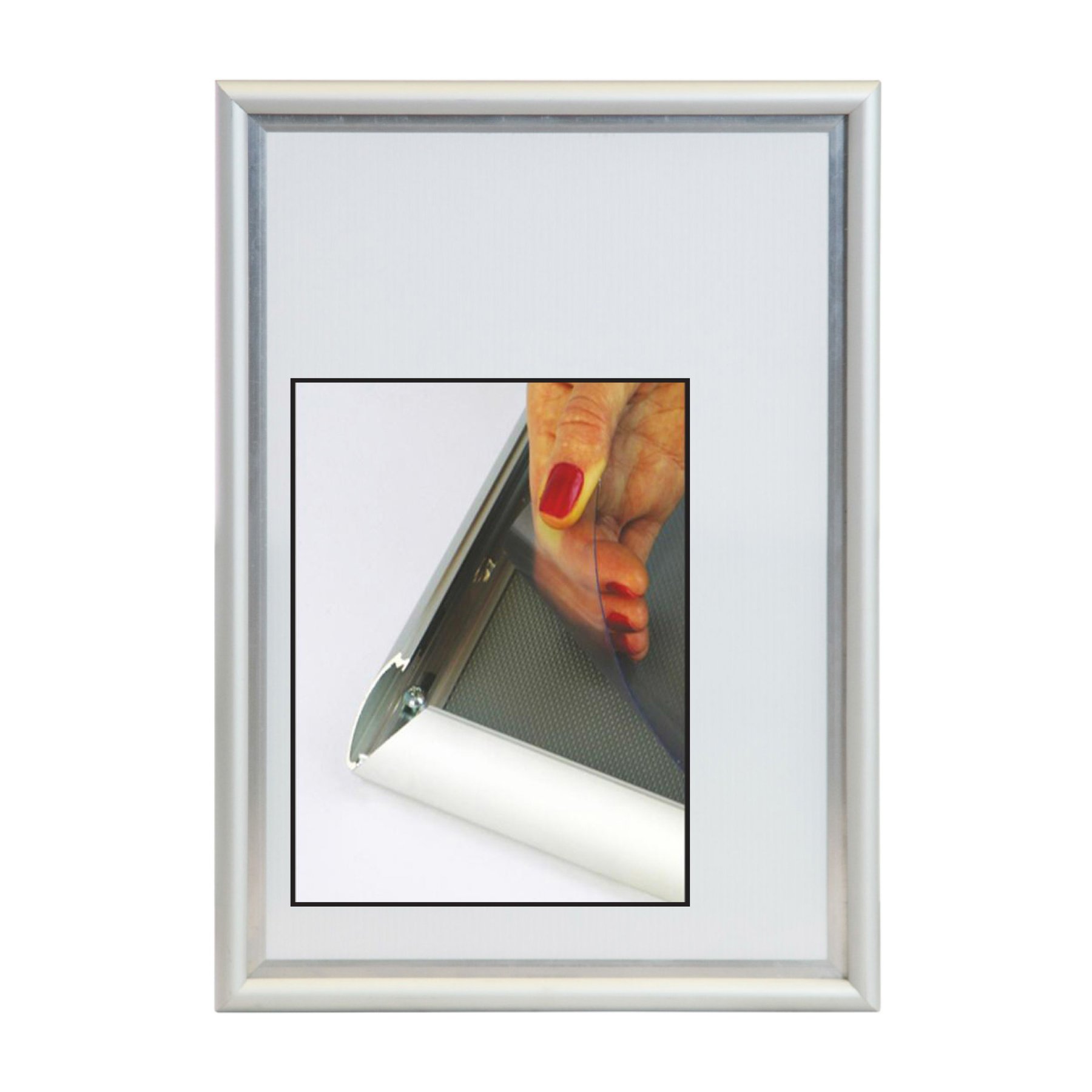 Snap frame A4, aluminum, 210 x 297 cm