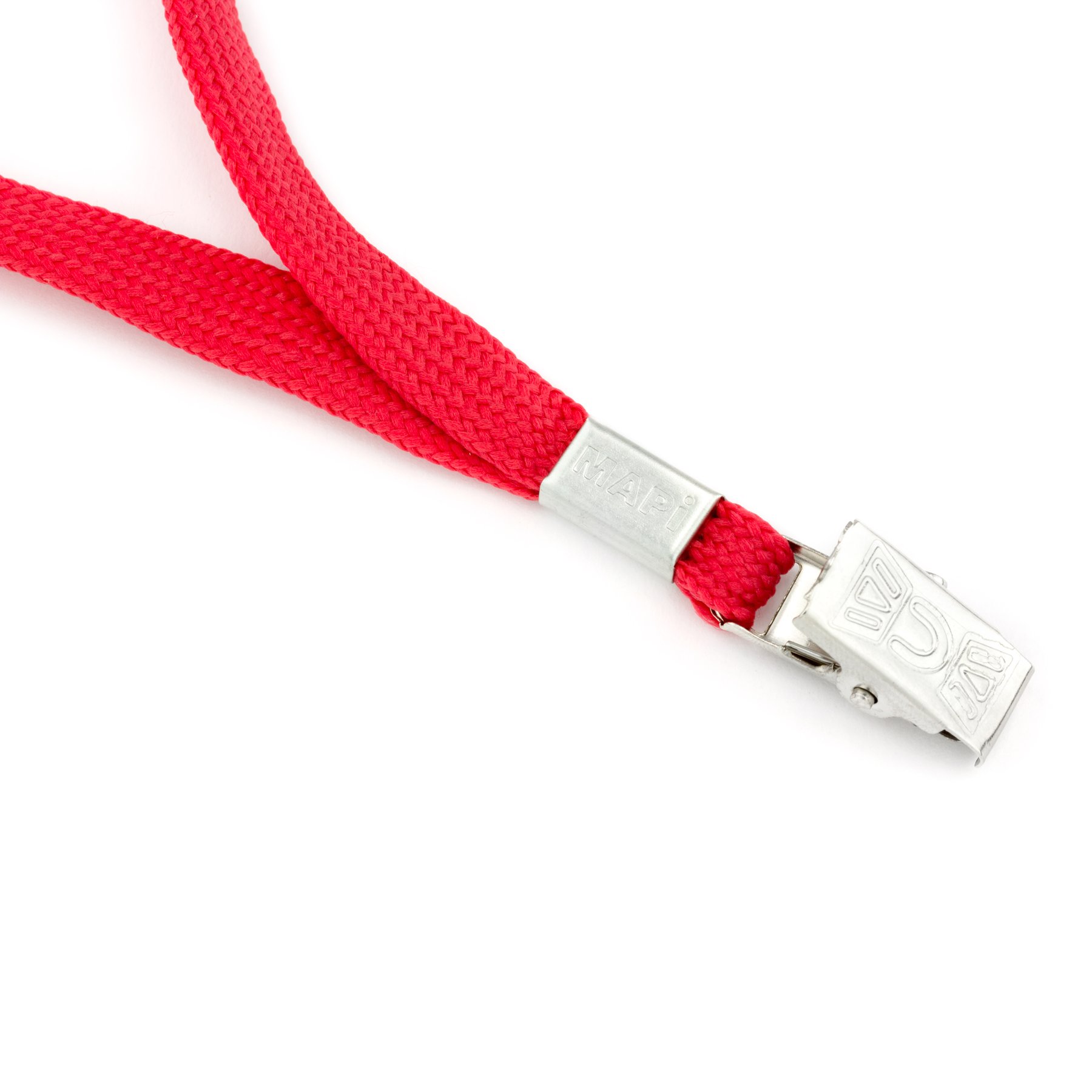 Office 1 Lanyard, with clip, textile, red, 5 pcs