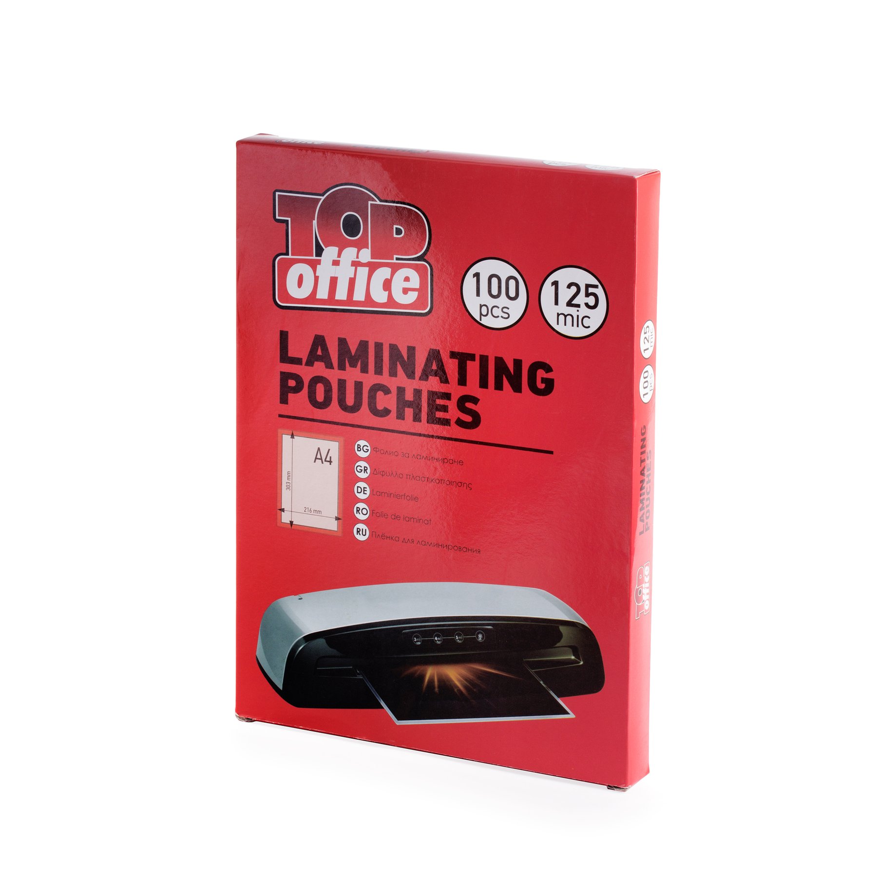 Top Office Laminating pouches, A4, 125 ?m, 100 pcs