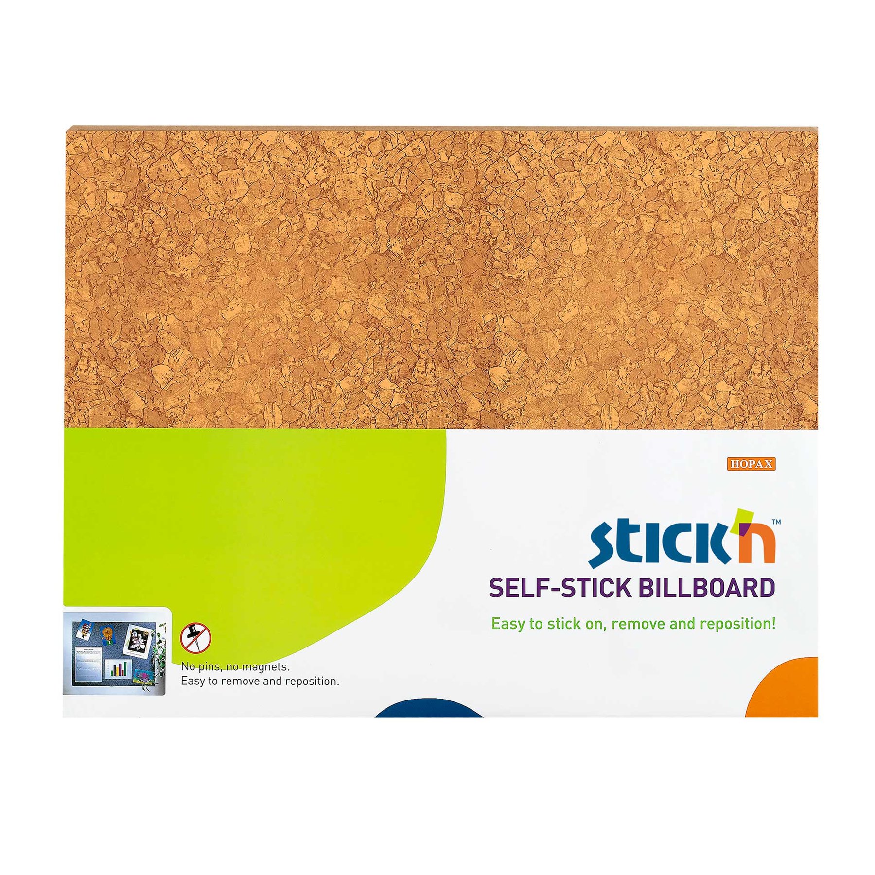 Stick’n Info board, self-adhesive, 58 x 46 mm, brown