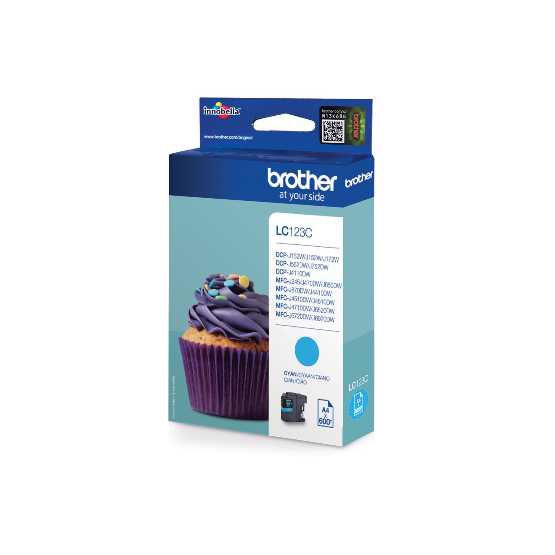 Brother Cartridge LC123 Cyan, 600 pages/5%