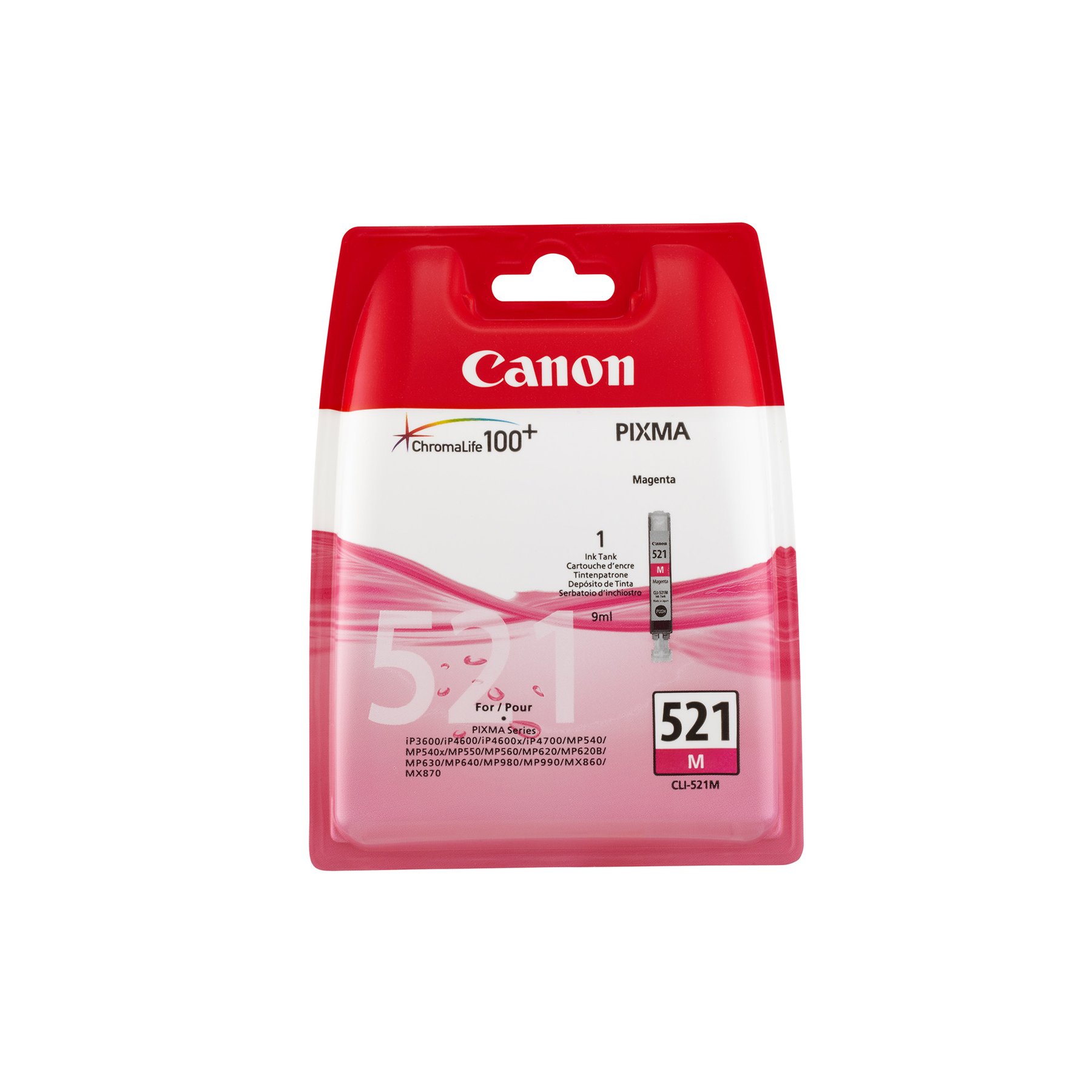 Original cartridge Canon CLI-521, 471 pages/5%, Magenta