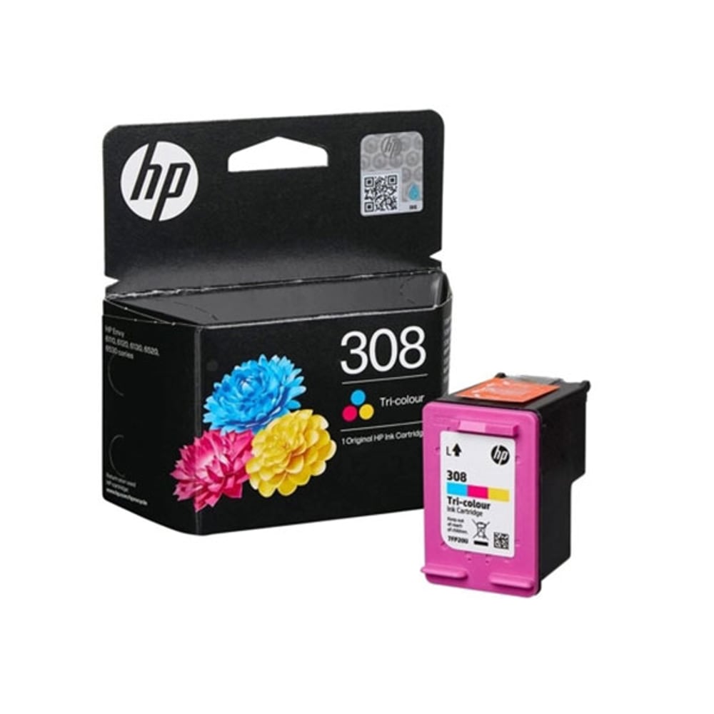 Original cartridge HP 7FP20UE, No308, 160 pages/5%, Cyan, Magenta, Yellow