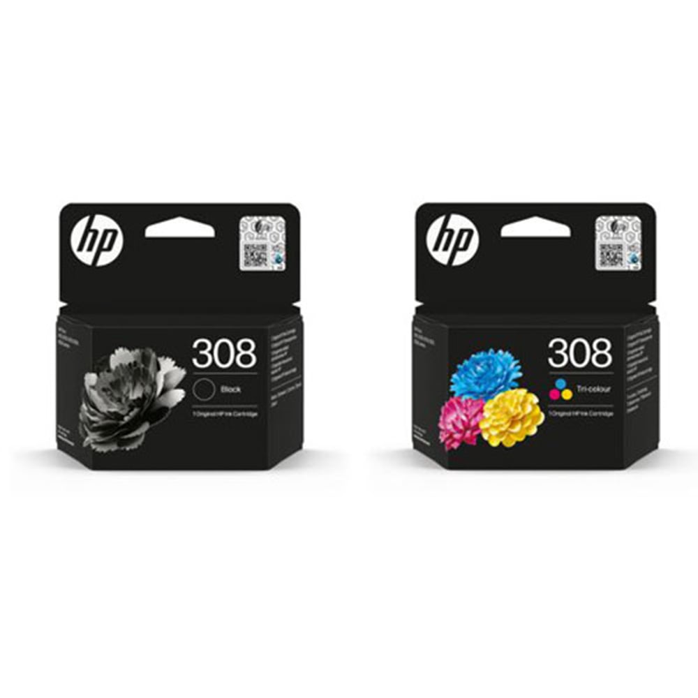 Original cartridge HP 6L6S6UE, No308, 160 pages/5%, Black+Color
