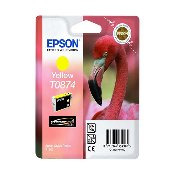 Epson Cartridge T0874, Stylus Photo R1900, 11.4 ml, Yellow