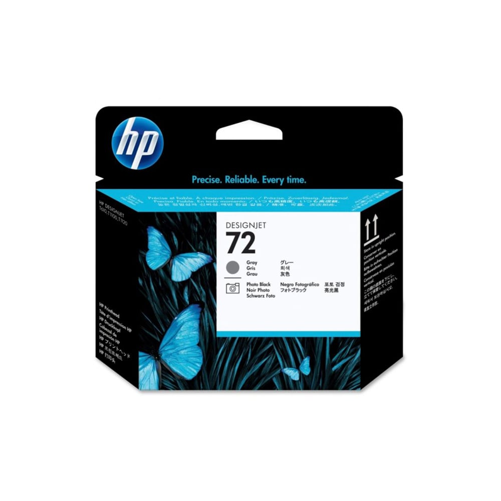 HP Print head No.72, C9380A, Gray, Black