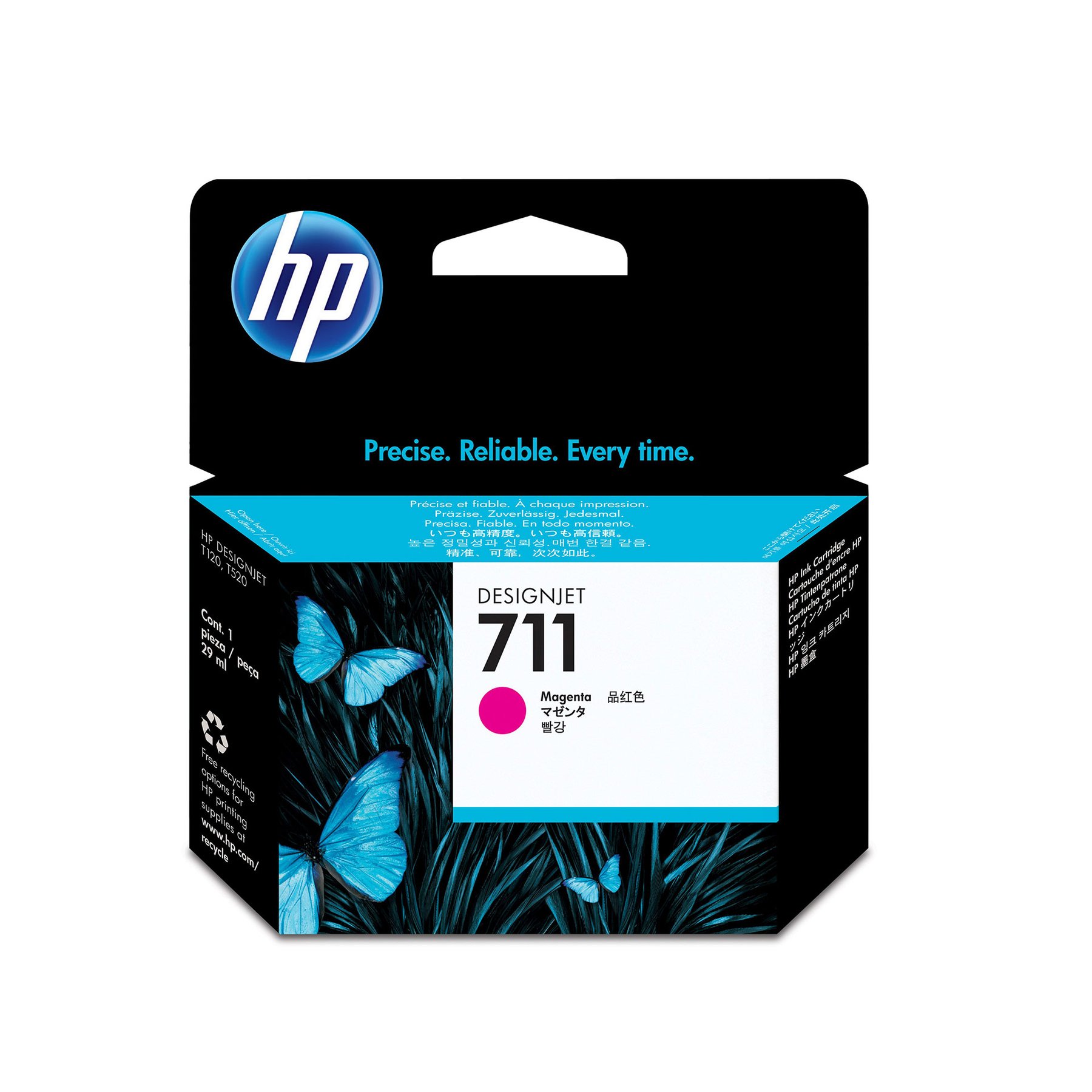 HP Cartridge No.711, DesignJet T120/520, CZ131A, 29 ml, Magenta