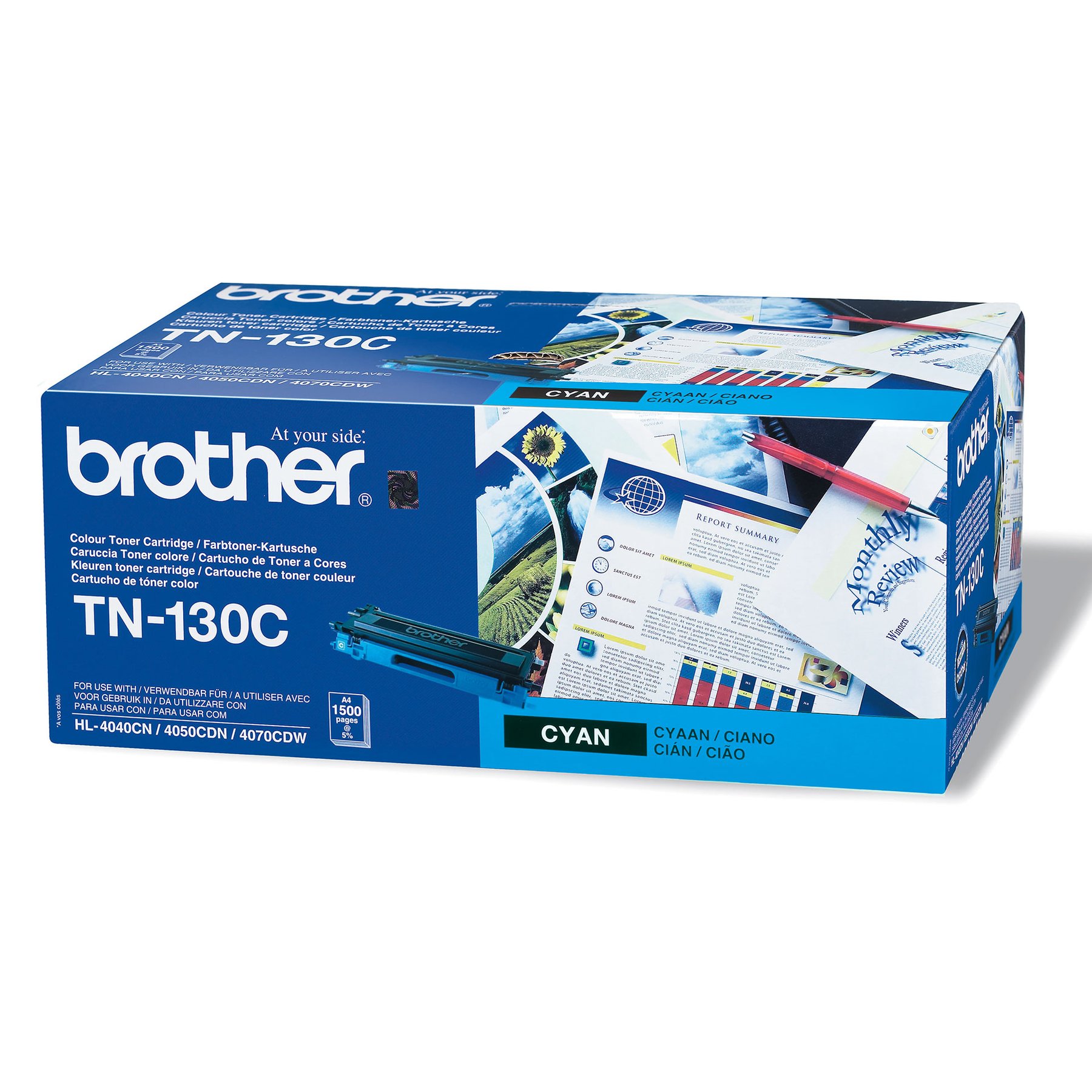 Brother Toner TN-130C, 1500 Pages, Cyan