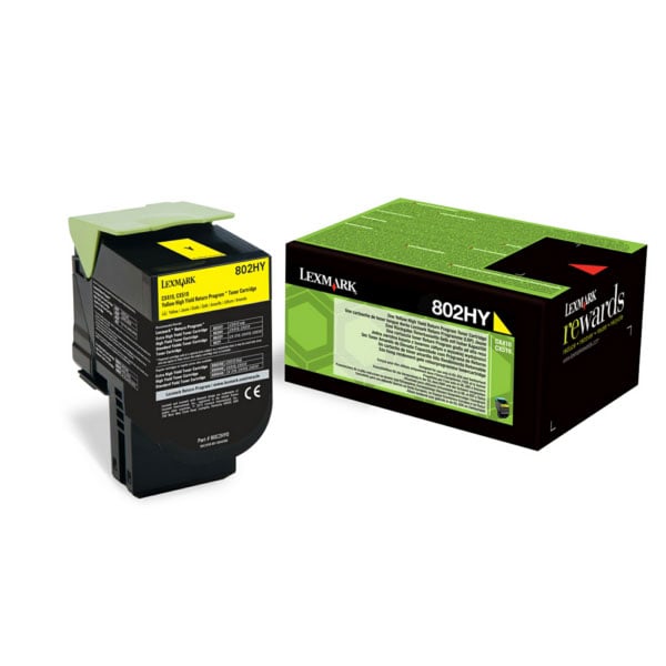 Lexmark Toner 80C2HYE, 3000 pages/5%, Yellow