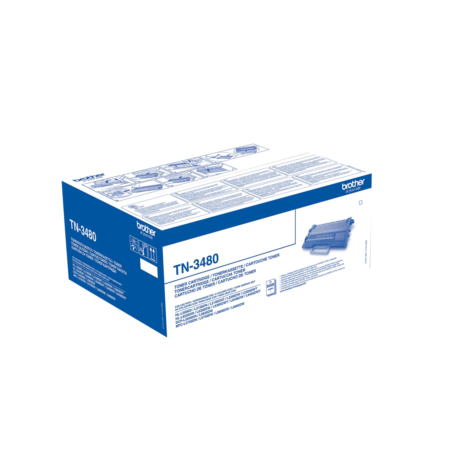 Brother Toner TN3480, 8000 pages/5%, Black