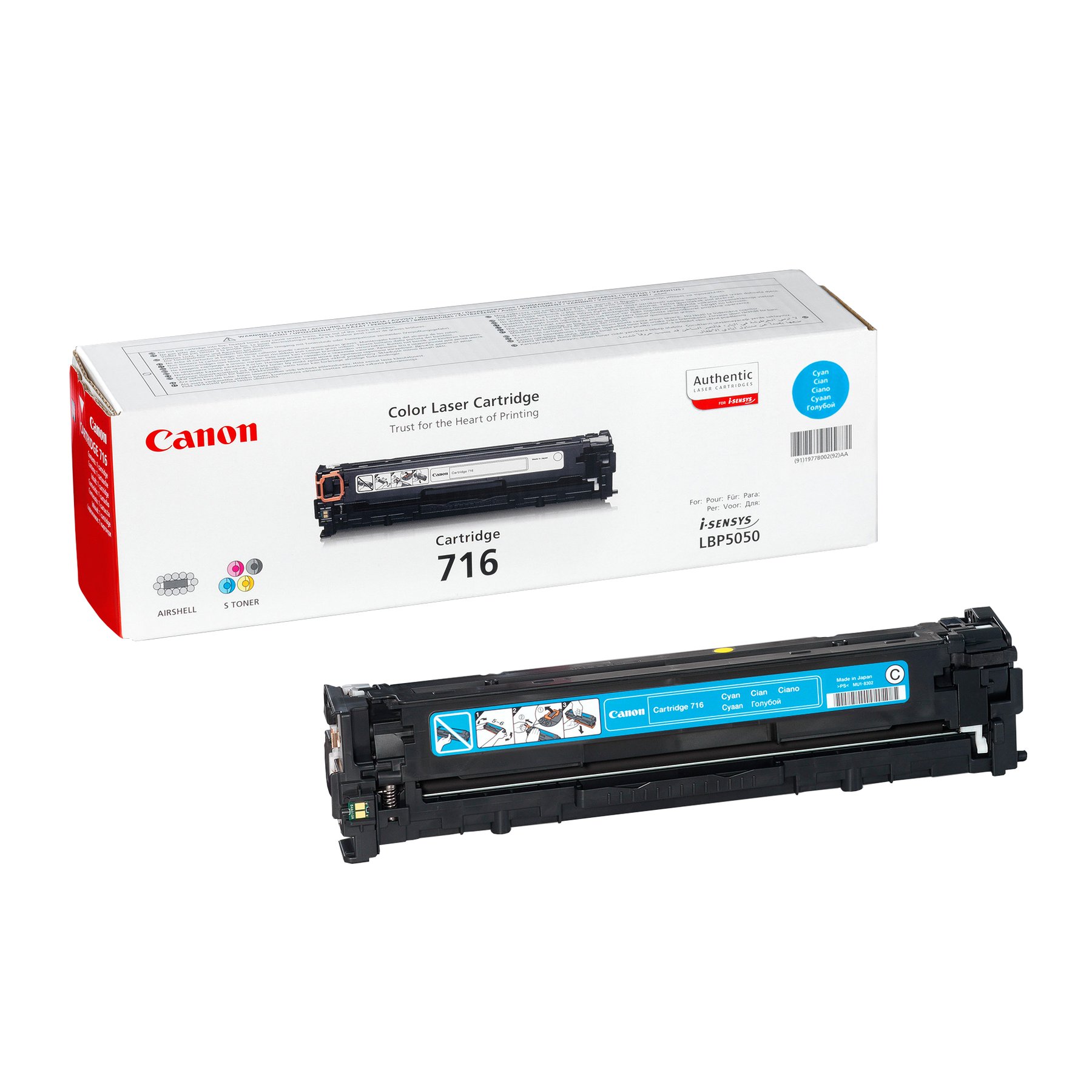 Canon Toner CRG716, LBP5050, 1500 pages/5%, Cyan
