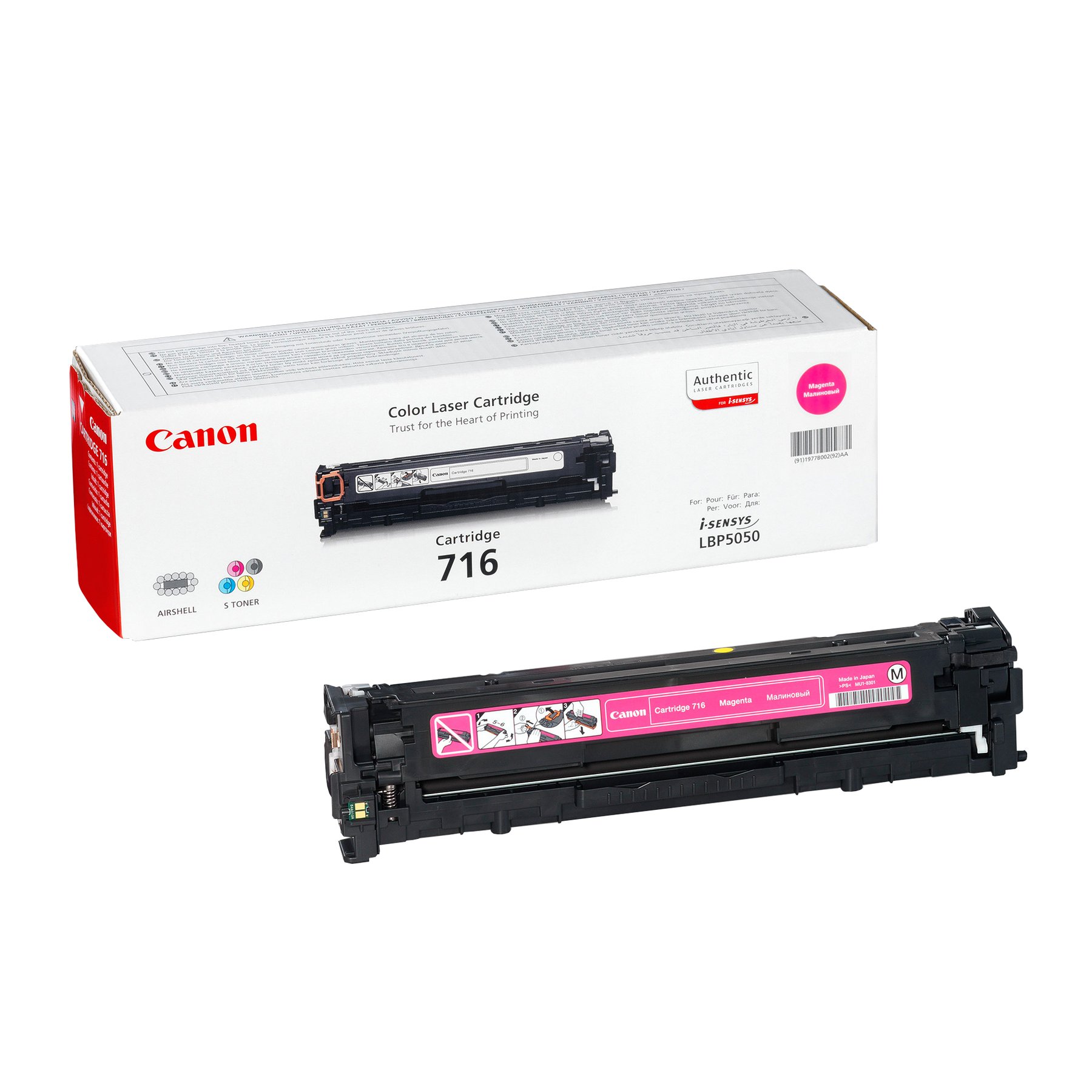 Canon Toner CRG716, LBP5050, 1500 pages/5%, Magenta