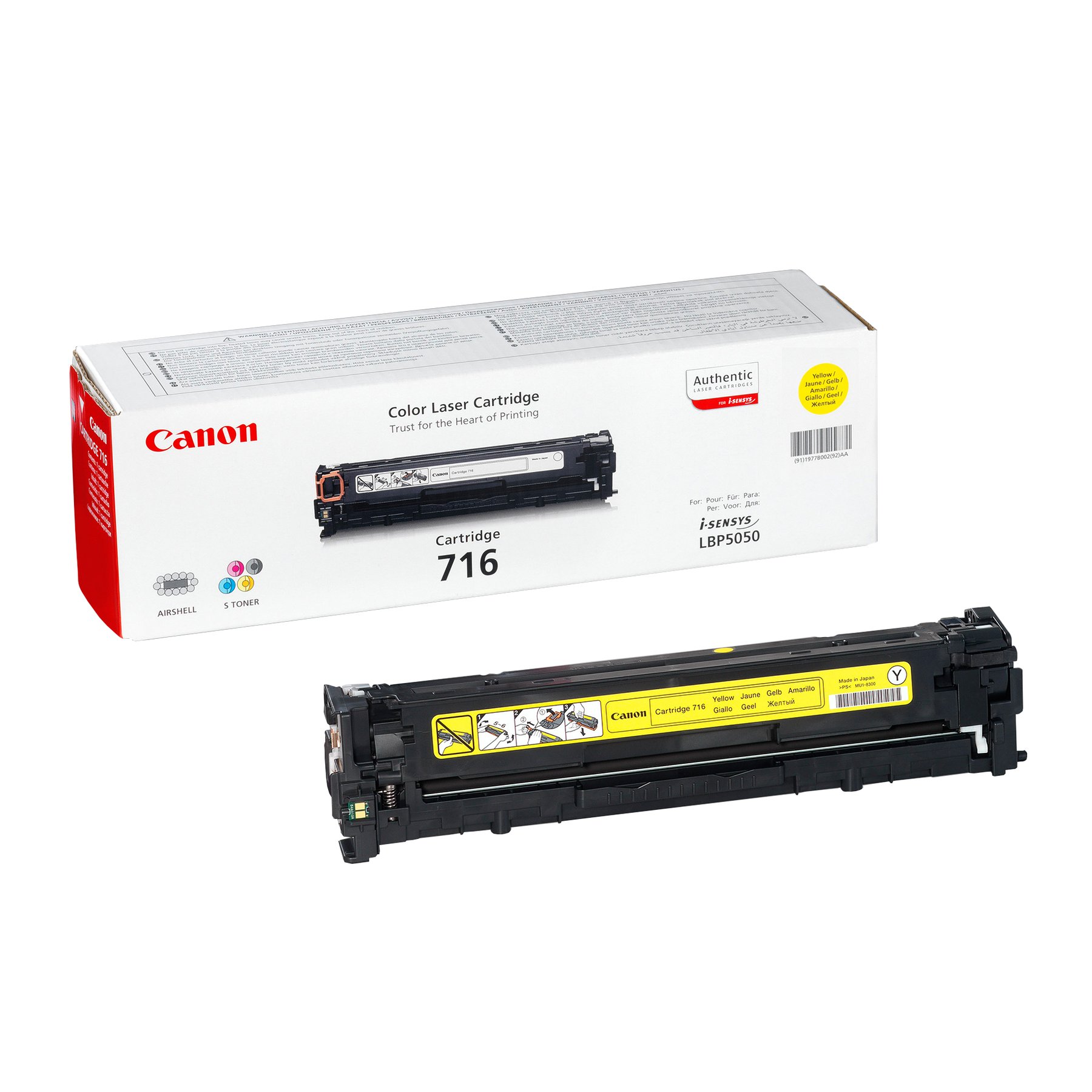 Canon Toner CRG716, LBP5050, 1500 pages/5%, Yellow