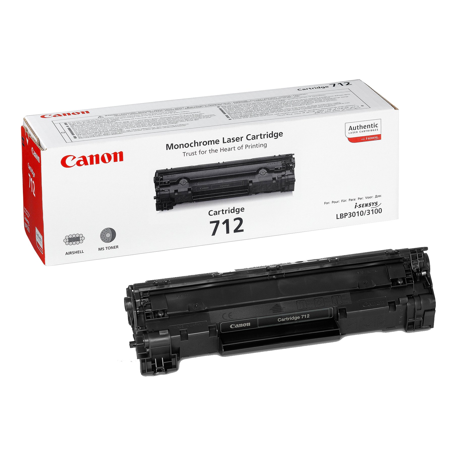 Canon Toner CRG712, LBP3010/3100, 1500 pages/5%, Black