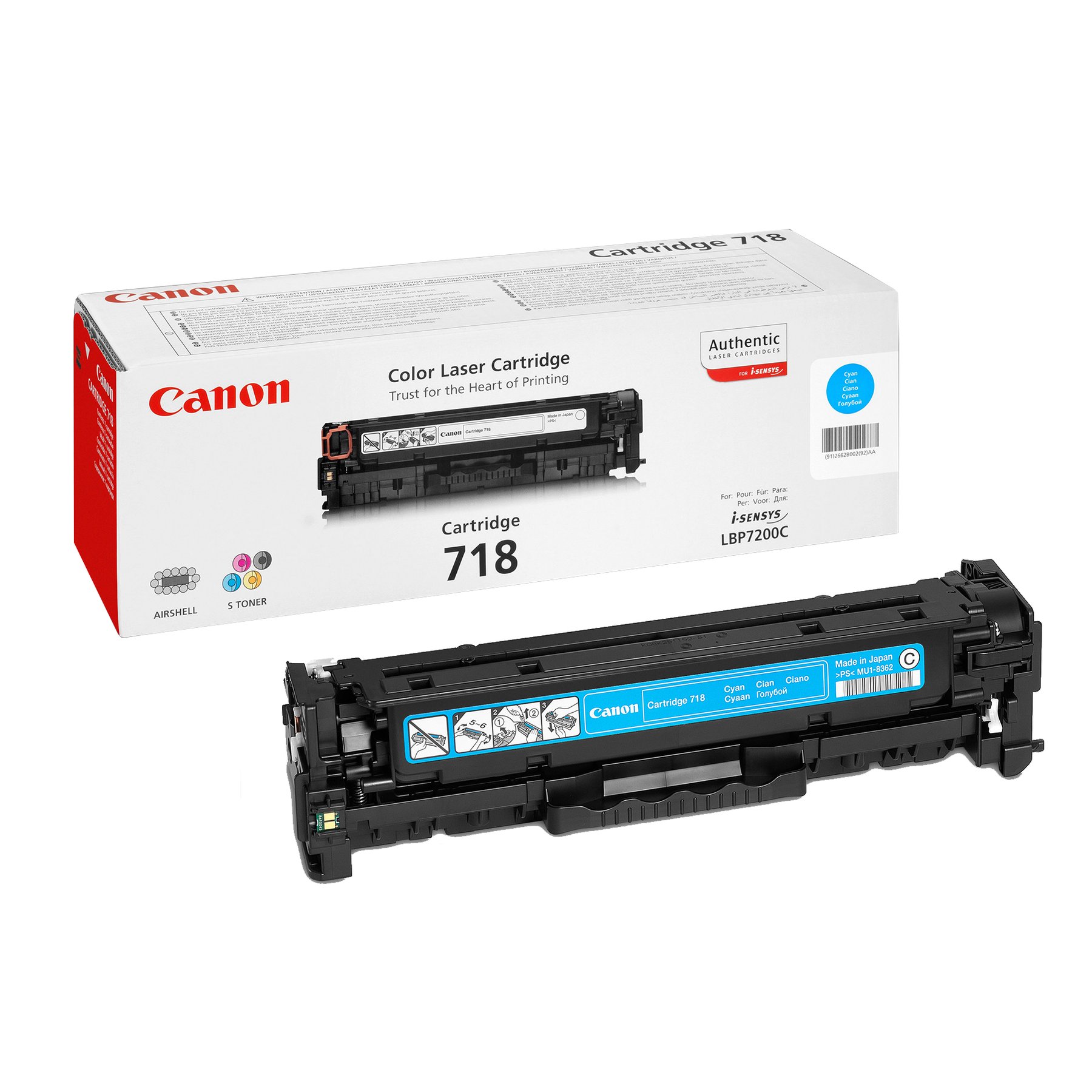 Canon Toner CRG 718, 2900 pages/5%, Cyan