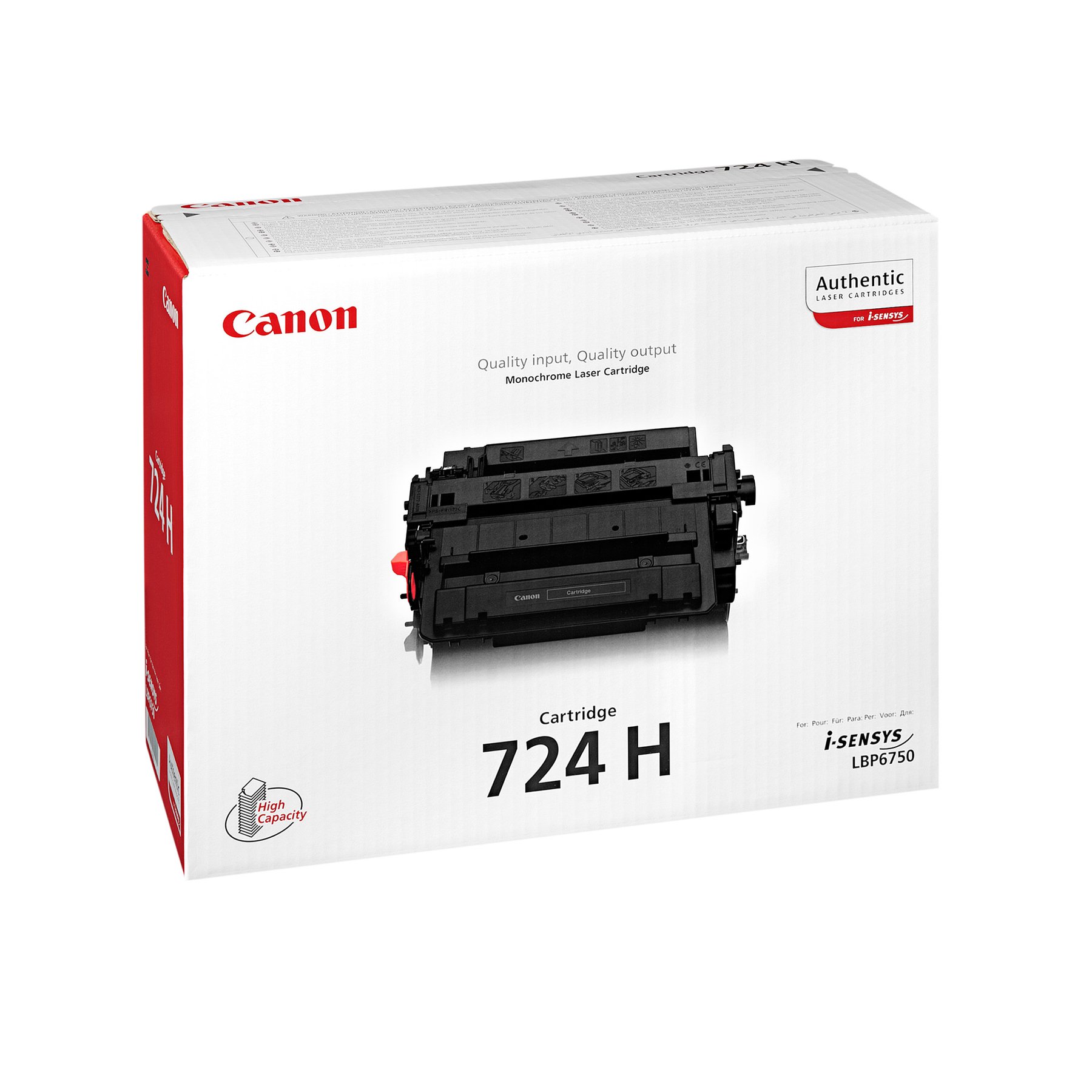 Canon Toner CRG-724H, LBP6750DN, 12 500 pages/5%, Black