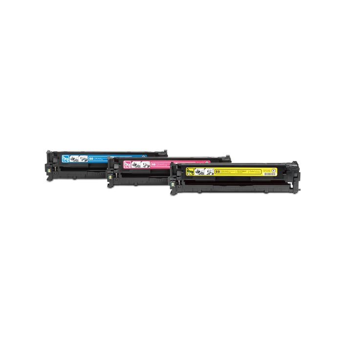 Оригинална тонер касета HP CF373AM, 125A, 3 x 1400 страници/5%, Cyan, Yellow, Magenta, 3 броя