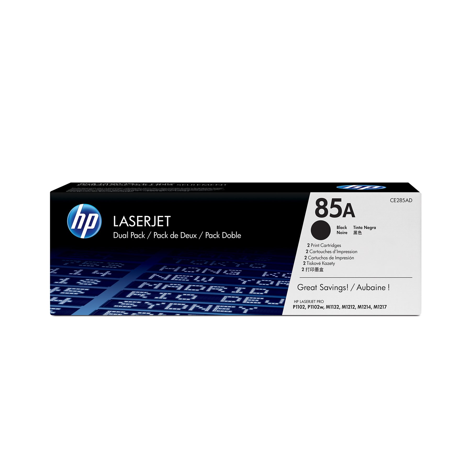 HP Toner CE285AD, 1,600 pages/5%, Black, 2 pcs