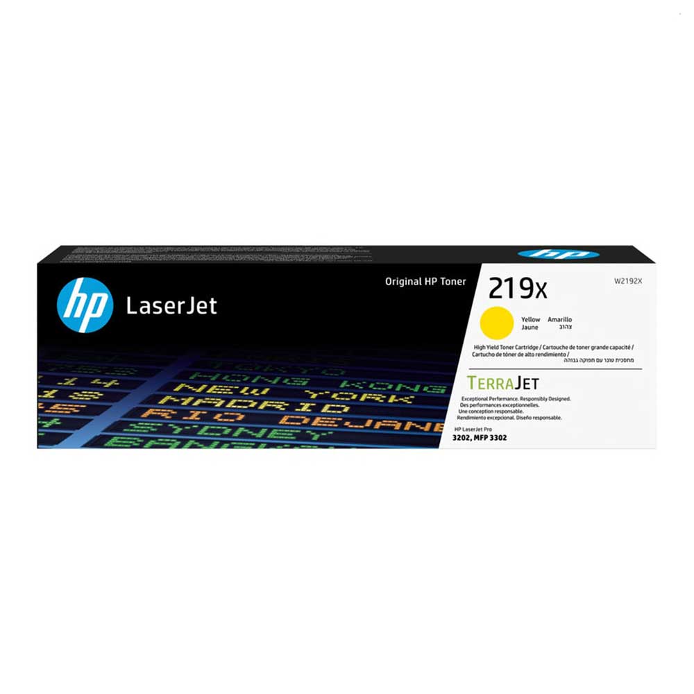 HP Toner W2192X, 219X, LJ PRO 3302, 2500 pages/5%, Yellow