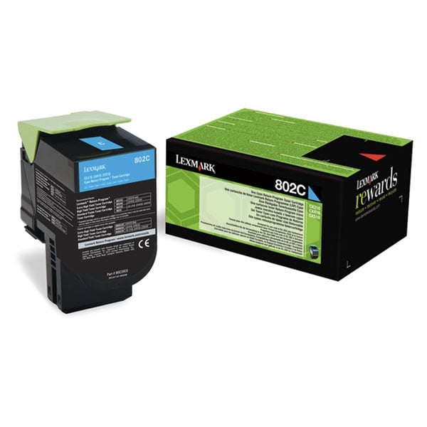 Lexmark Toner 80C20C0, 1000 pages/5%, Cyan