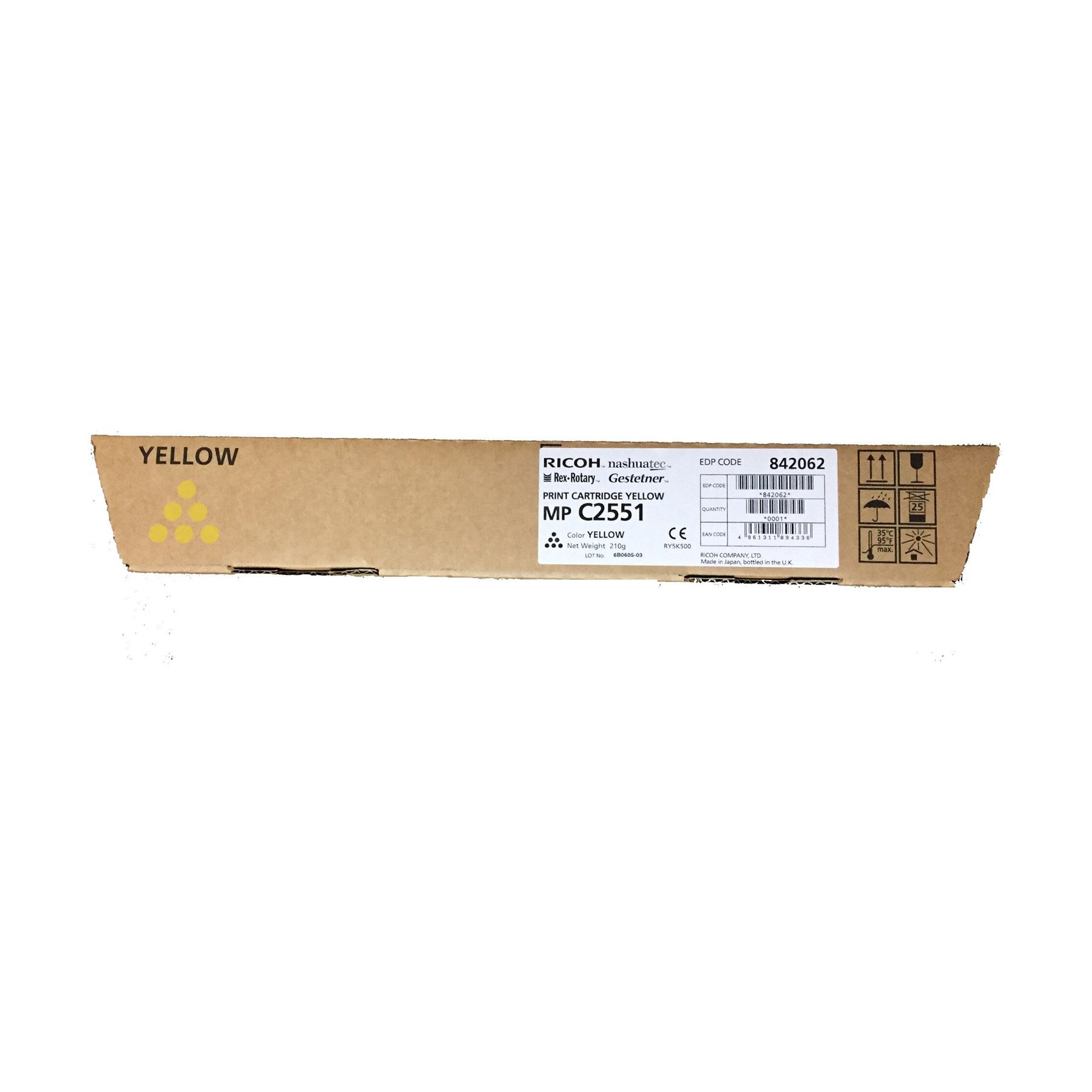 Ricoh Toner MPC2051/2551, 9500 pages/5%, Yellow
