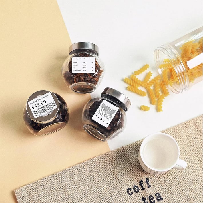 Phomemo Етикети за термопринтер XP4030, на ролка, бели, 4 х 3 cm, 230 етикета, 6 ролки