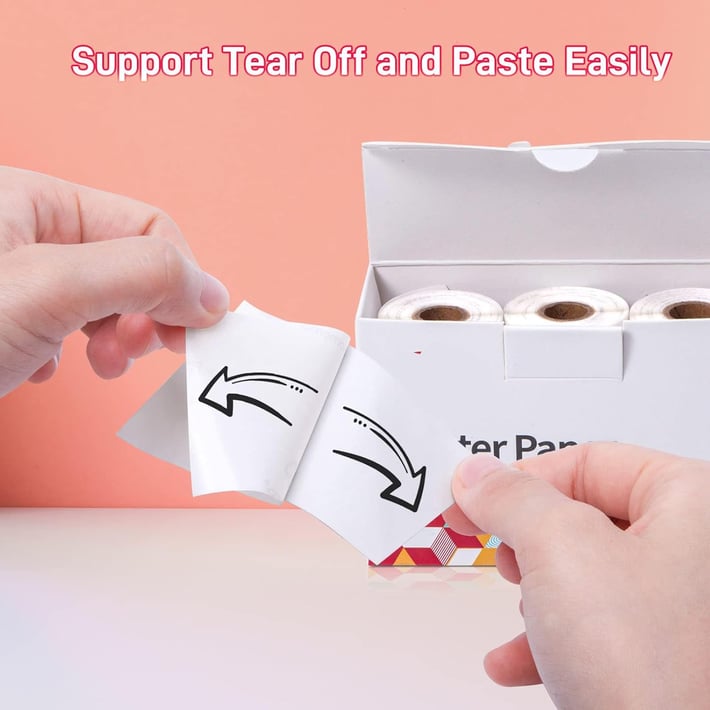 Phomemo Етикети за термопринтер Q12-RMS10, на ролка, широчина 50 mm, дължина 3.5 m, 3 броя