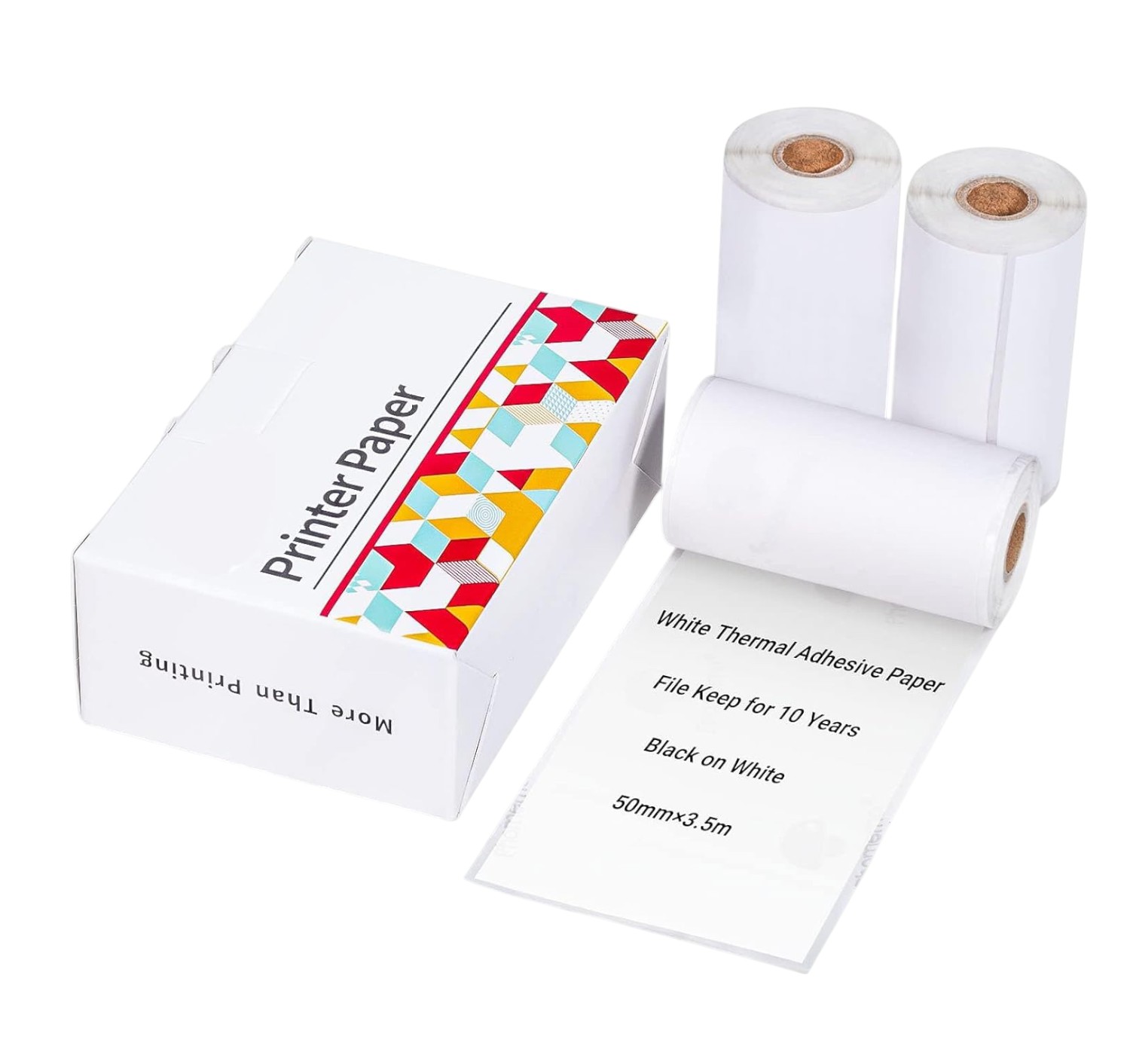 Phomemo Thermal printer labels Q22-RMSMLL, on roll, width 50 mm, length 3.5 m, 3 pcs