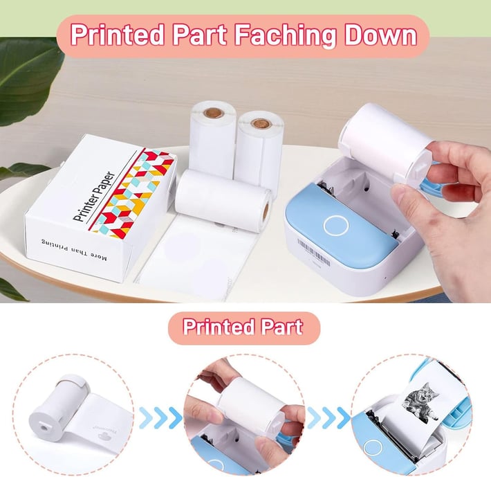 Phomemo Етикети за термопринтер Q22-RMSMLL, на ролка, широчина 50 mm, дължина 3.5 m, 3 броя