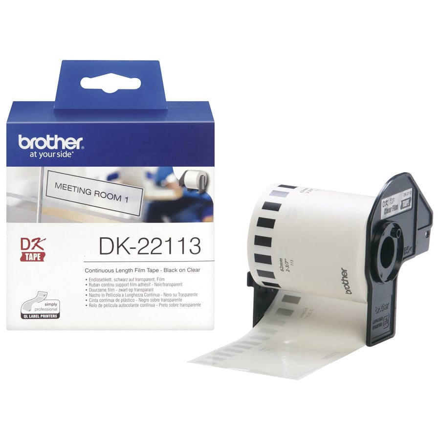 Brother Continuous label roll, 62 mm x 15.24 m, transparent