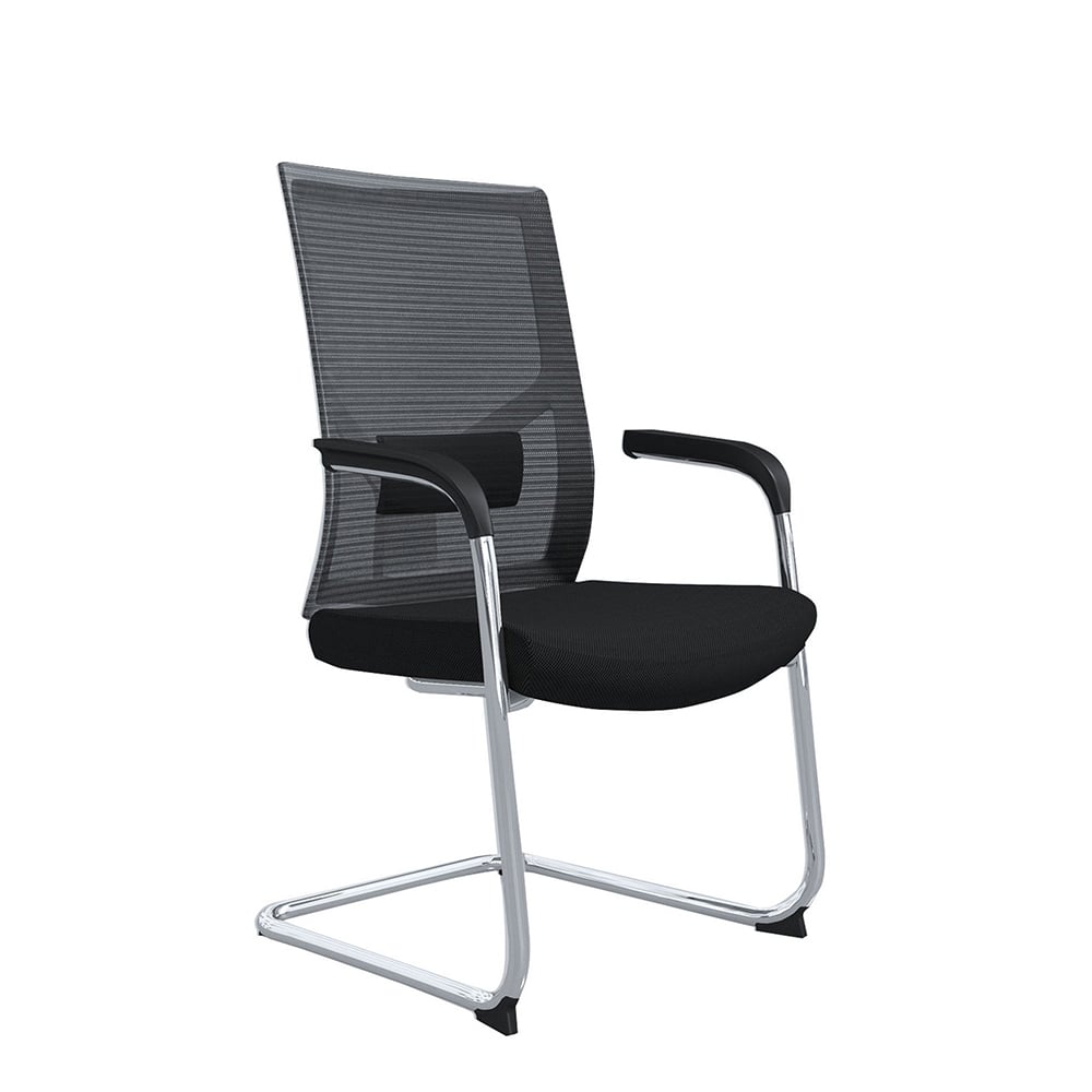 RFG Visitor Chair Snow M, black seat, black backrest, set of 2