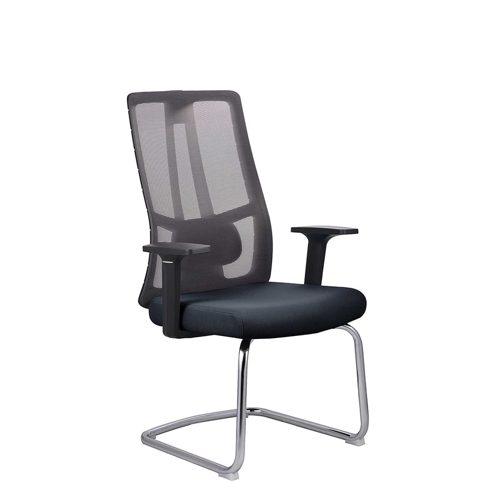 RFG Visitor chair Artur M, dark gray seat, black backrest, set of 2