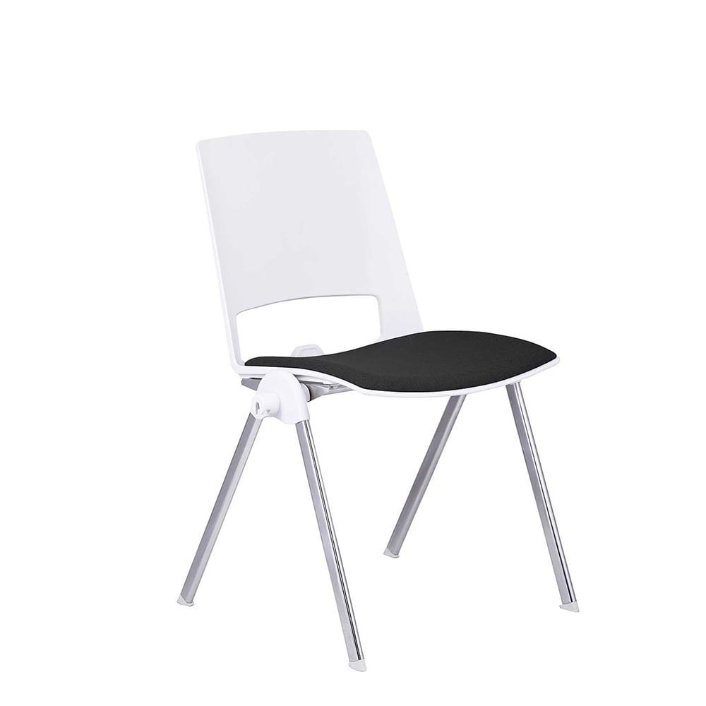 RFG Visitor Chair Sweet Chrome White, black, set of 4
