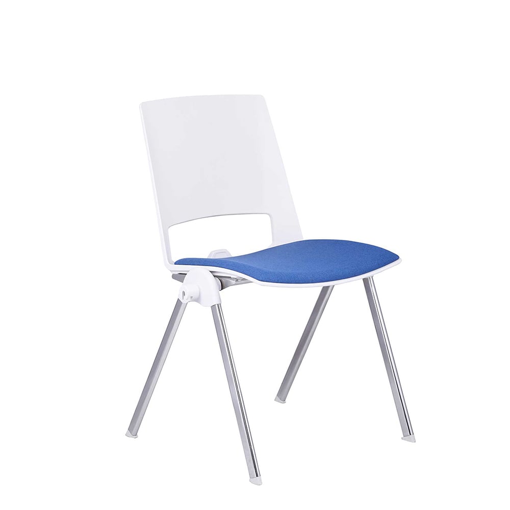 RFG Visitor’s Chair Sweet Chrome White, blue, 4 pieces in set