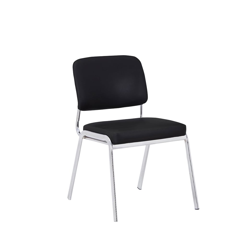 RFG Visitor chair Slow M, eco leather, black, set of 4