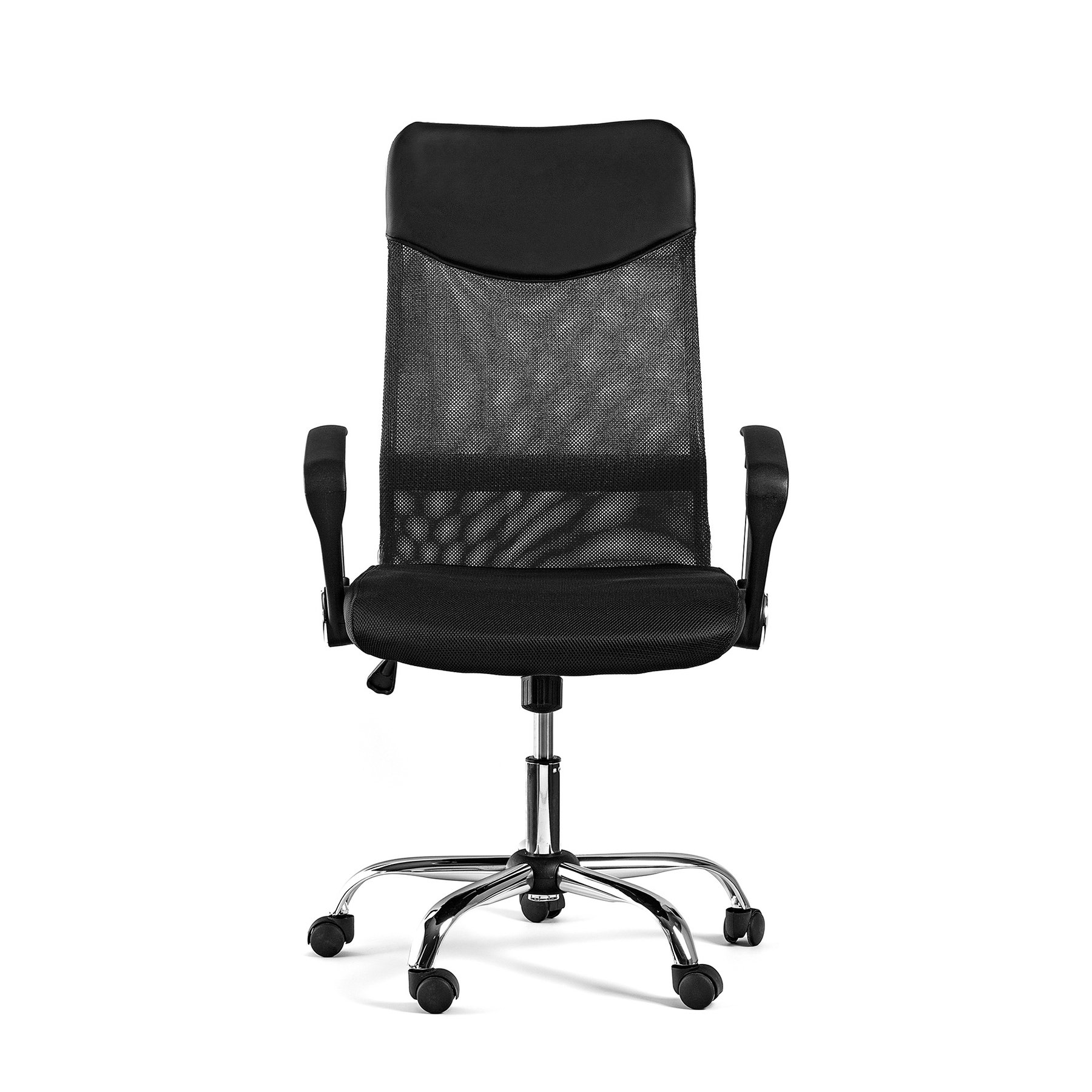 Executive chair Monti HB, fabric, eco leather and mesh, black