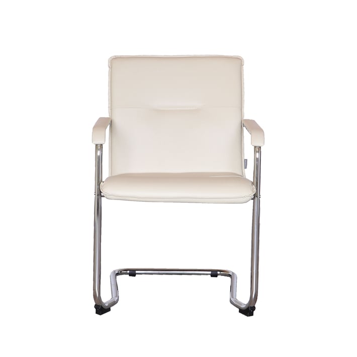 Nowy Styl Visitor chair Rumba S Chrome, eco leather, beige, assembled sample