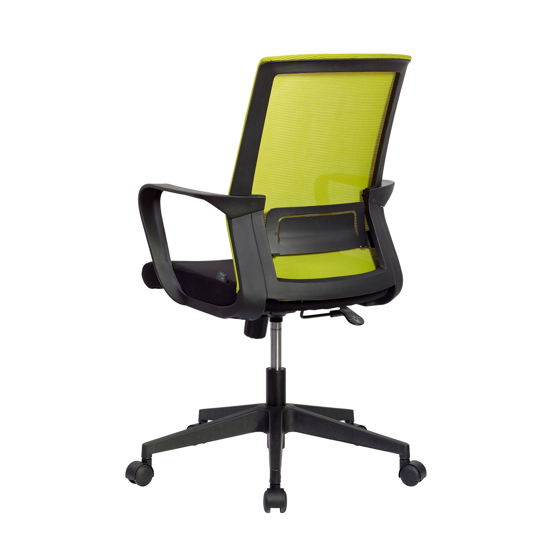 RFG Work chair Smart W, fabric and mesh, black seat, green backrest