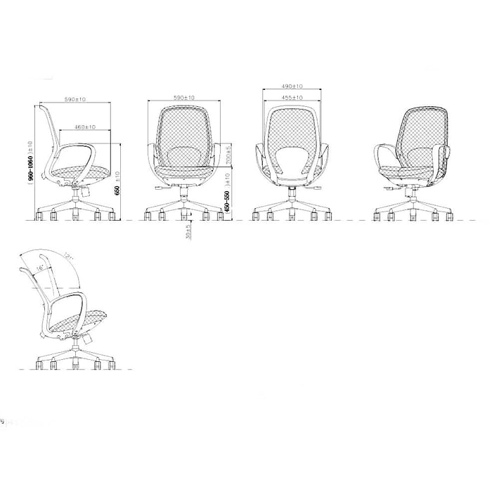 RFG Task chair Egg W, light blue