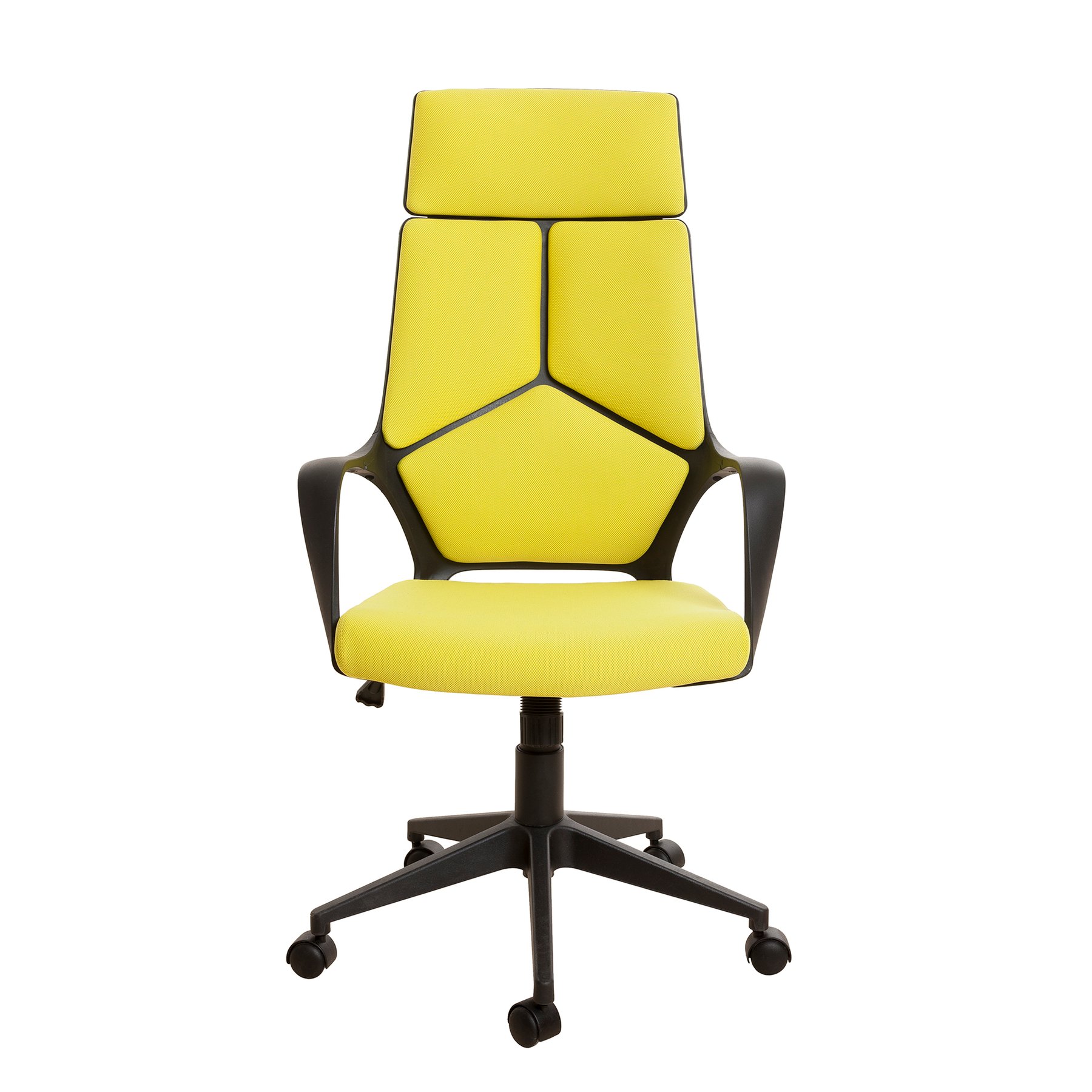 Executive chair Force Black, fabric, lemon